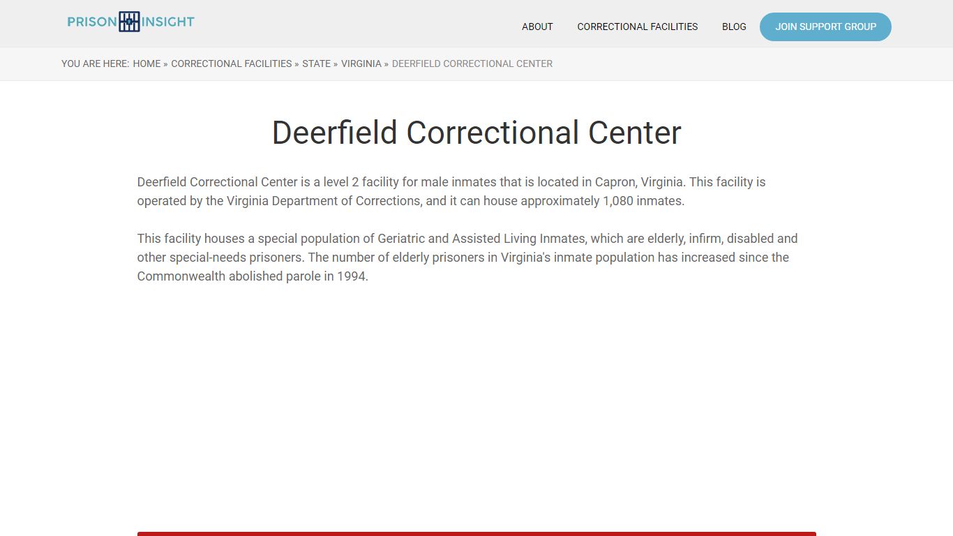 Deerfield Correctional Center - Prison Insight
